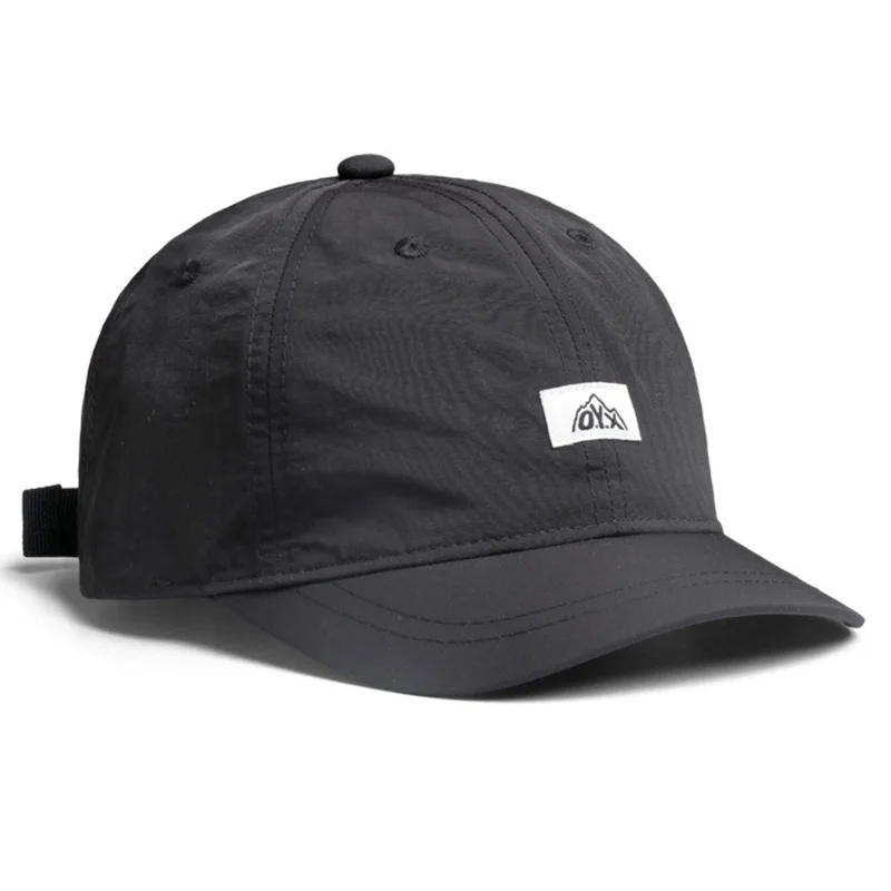 Vintage-Inspired Korean Baseball Cap Lightweight Quick-Dry Polyester, Adjustable Buckle Closure Sun Protection, Breathable Brim
