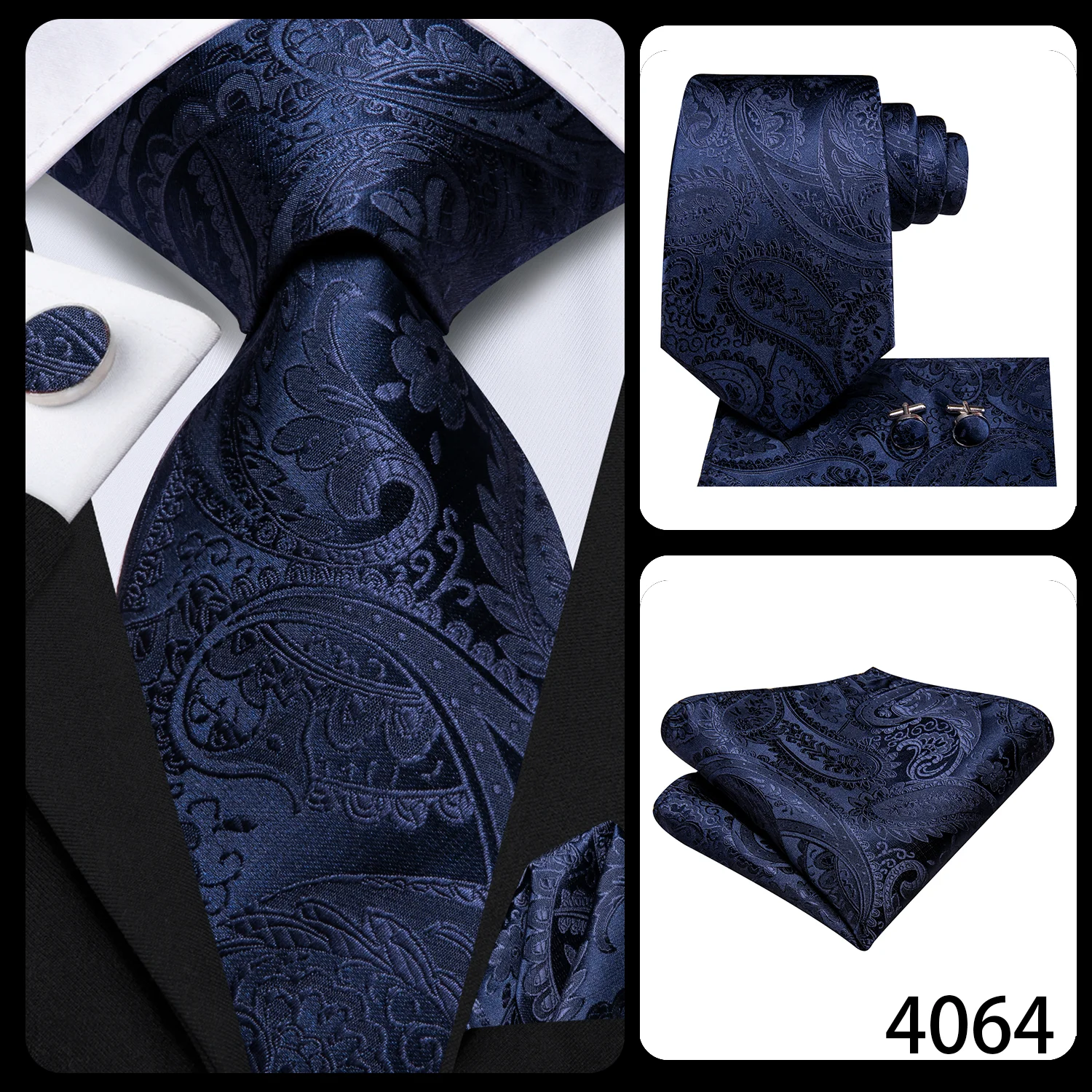 Paisley Blue Textured Printed Men's Ties Elegant Fashion Tie Accessories Daily Ties Wedding silk Party Gift Sets