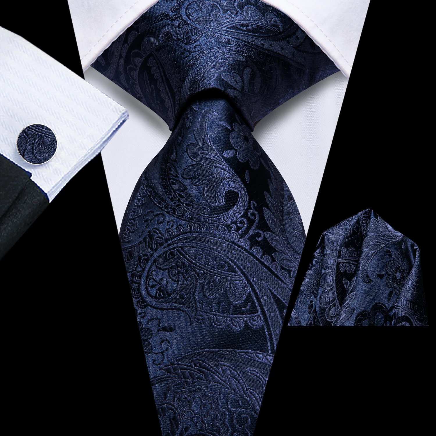 Paisley Blue Textured Printed Men's Ties Elegant Fashion Tie Accessories Daily Ties Wedding silk Party Gift Sets