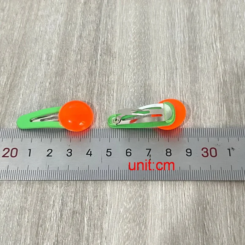 4Pcs/Set Summer Cute Transparent Bean Hairpins For Baby Girls Shining Jelly Side Clips Kids Bead Hair Clips Hair Accesories