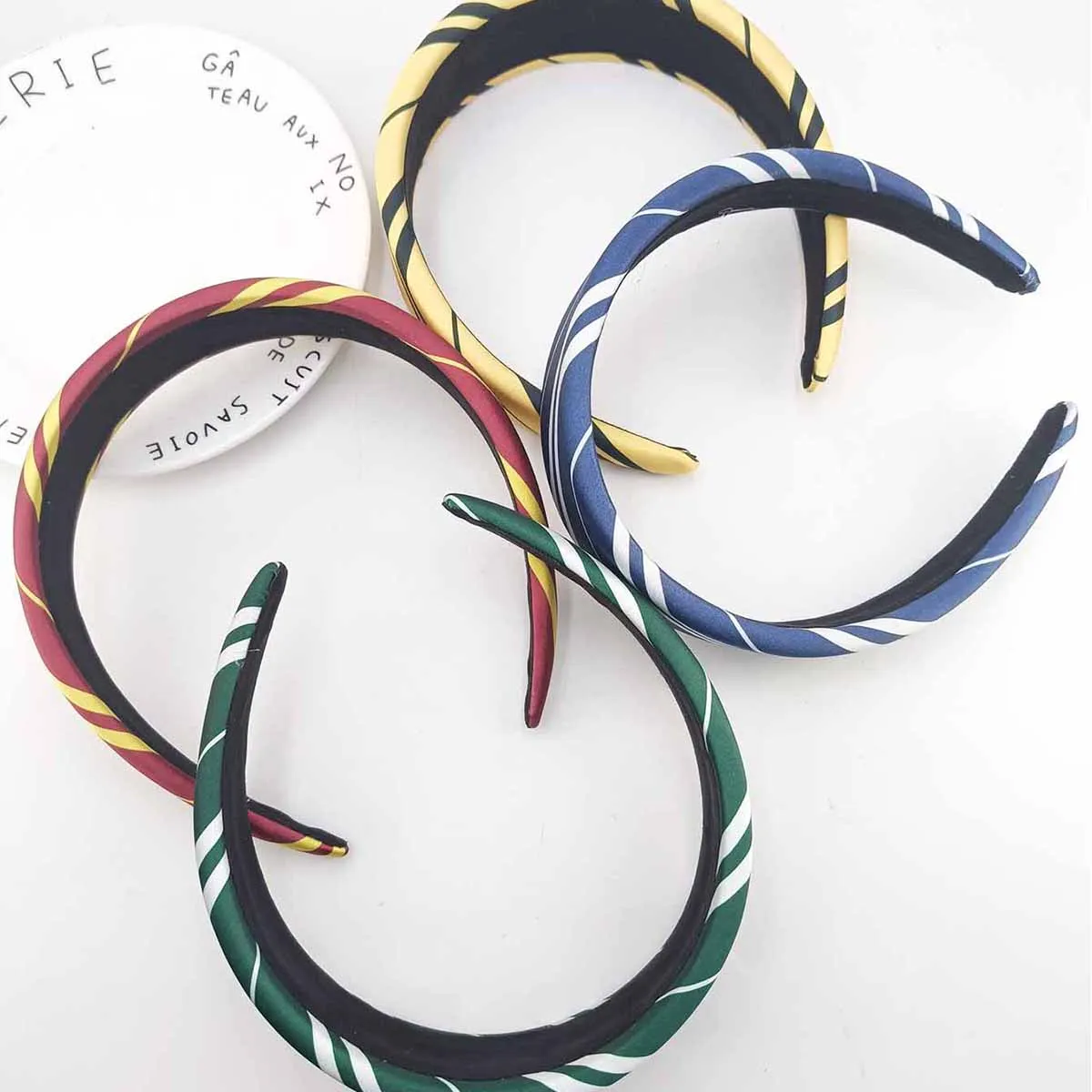 1/4 PCS Magic College Wizard Slytherin Costume Cosplay Style Vintage Hair Hoop Striped Girls Silk Headband Accessories