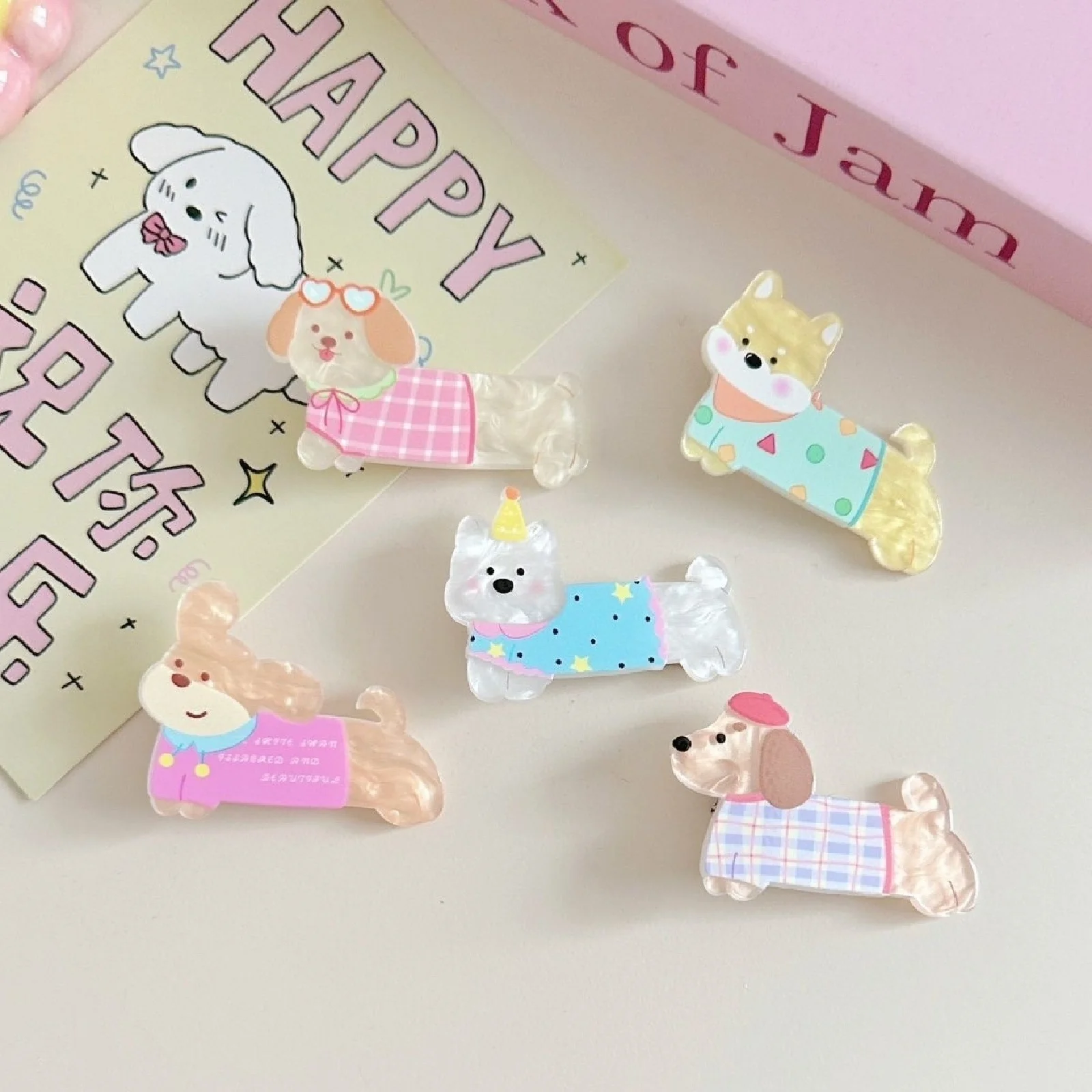 10pcs Hair Clips, Sweet, Laser, Kids, Girls Side Clips, Cute, Cartoon, Bangs Clips, Broken Hair, Duckbill Clips, Five Pairs Clip