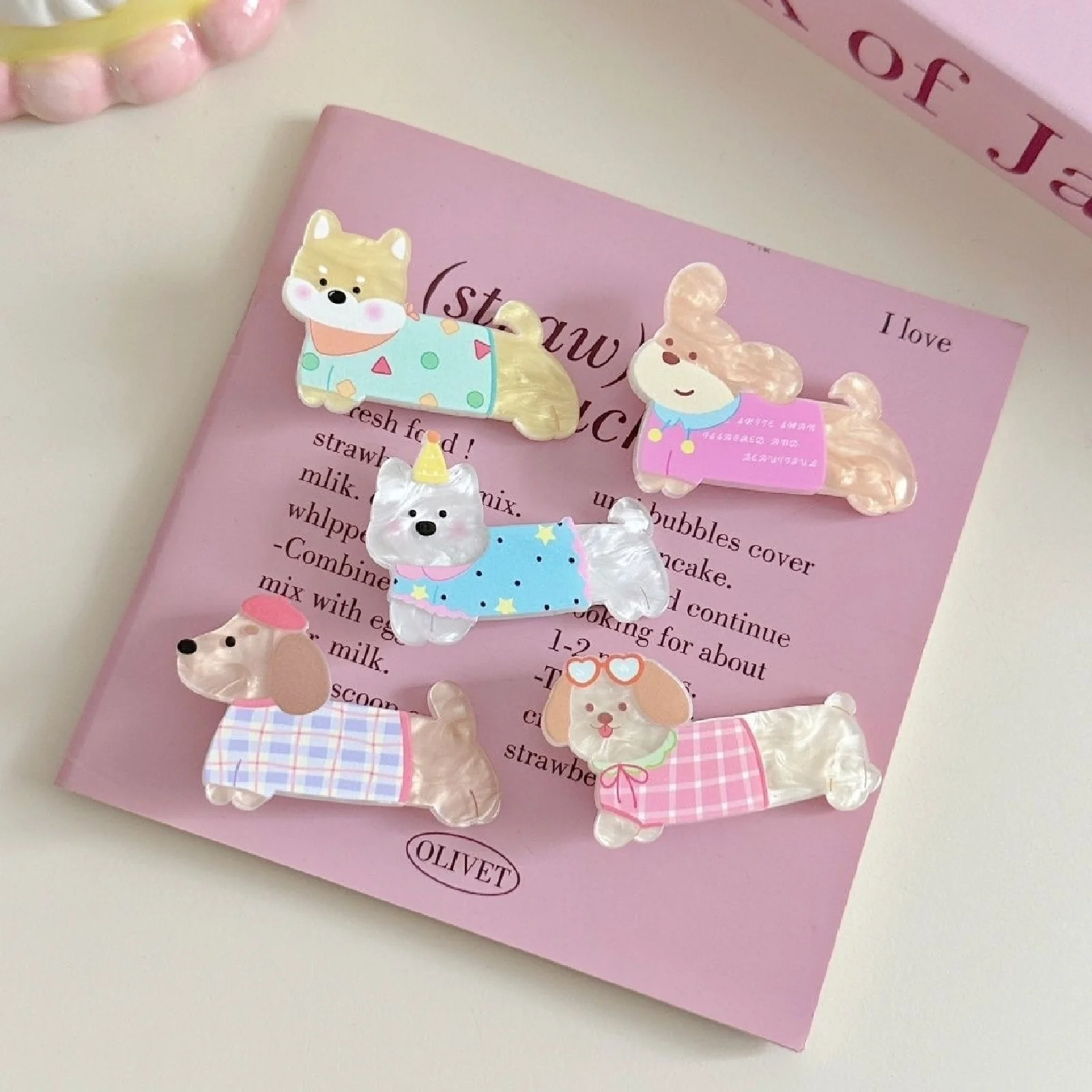 10pcs Hair Clips, Sweet, Laser, Kids, Girls Side Clips, Cute, Cartoon, Bangs Clips, Broken Hair, Duckbill Clips, Five Pairs Clip