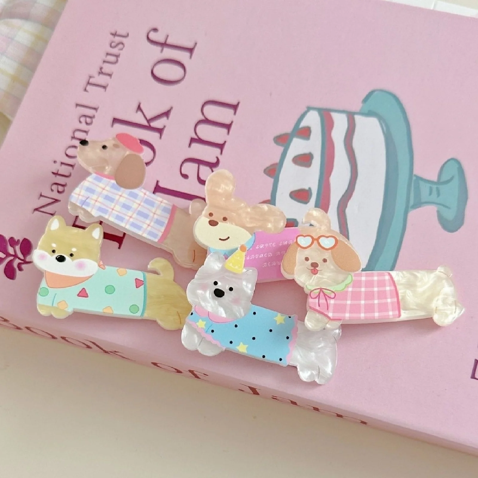 10pcs Hair Clips, Sweet, Laser, Kids, Girls Side Clips, Cute, Cartoon, Bangs Clips, Broken Hair, Duckbill Clips, Five Pairs Clip