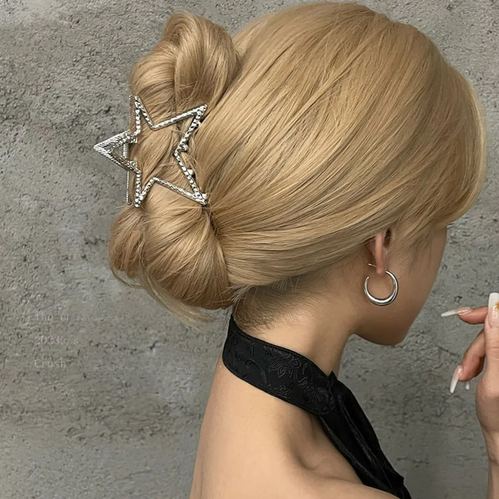 y2k Five-pointed Star New Trendy Metal Hair Claw Hairgrip Korean Hair Clip Crab Hairpin For Women Girl Hair Accessories Headwear