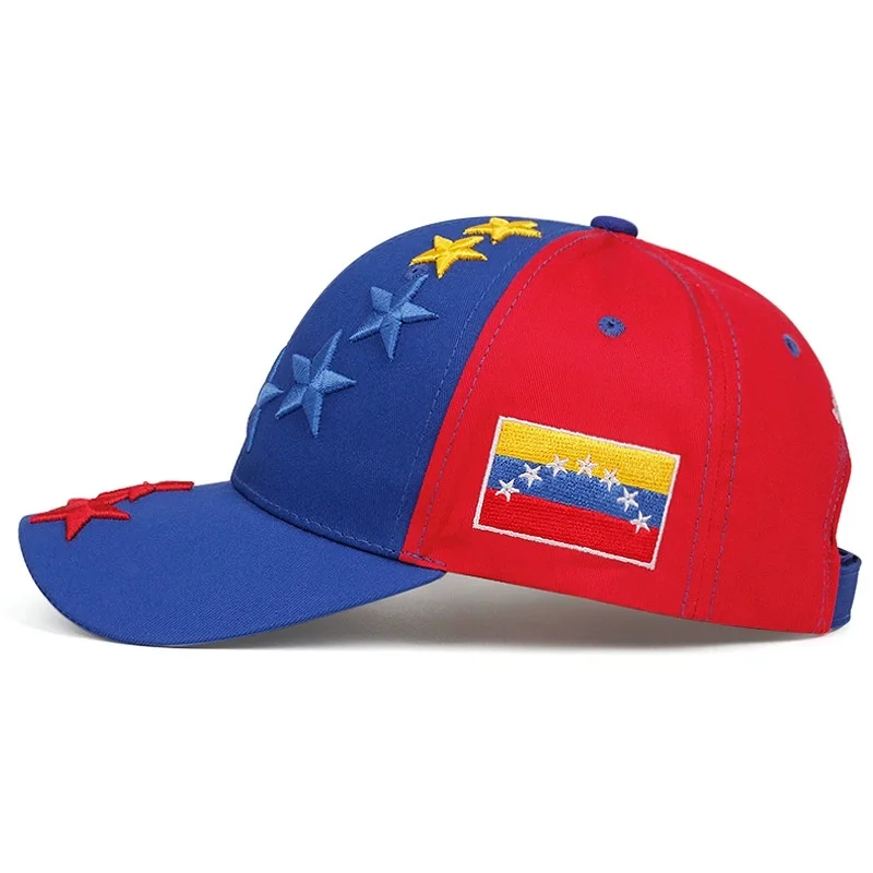 New designed High Quality Venezuela Cap Gorras Cotton Twill Baseball Cap Embroidery 7 Stars Logo Venezuelan Sports Women Men Hat