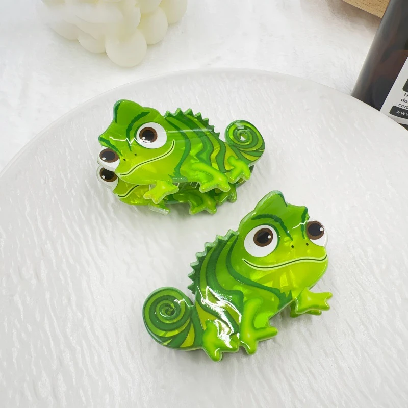 1pc new cartoon cute dinosaur green lizard hair clip back of the head hair clip shark clip