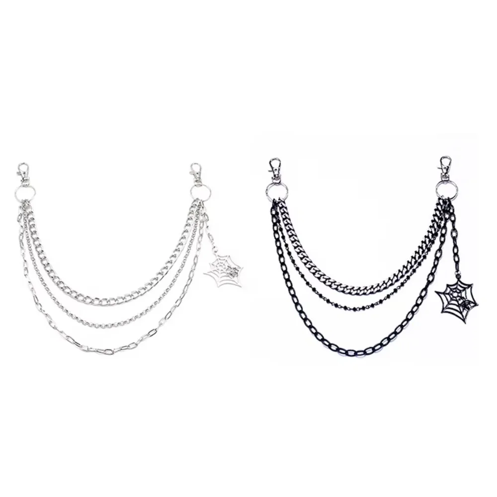 Trendy Punk Metal Pants Chain Fashion Hip Hop Spider Web Pendant Waist Chain JEANS Chain Accessories Gifts For Men Women
