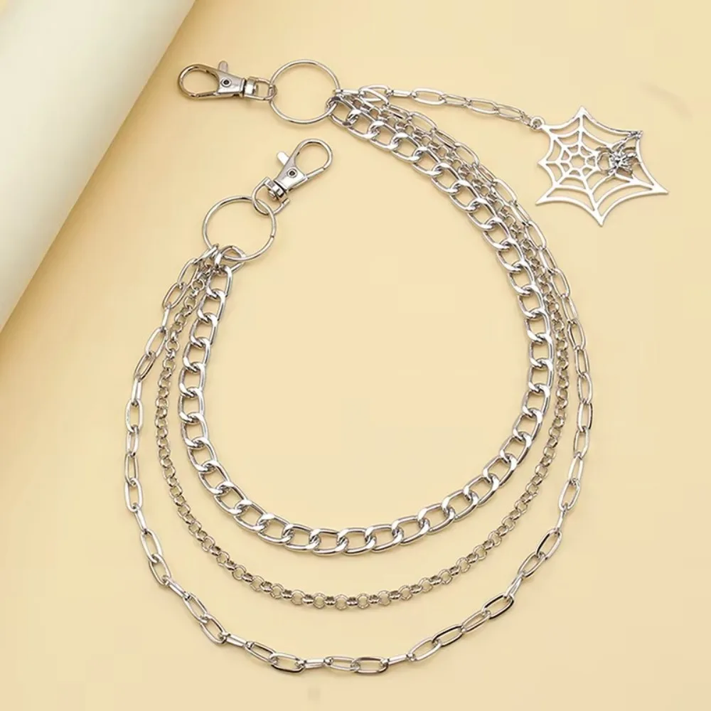 Trendy Punk Metal Pants Chain Fashion Hip Hop Spider Web Pendant Waist Chain JEANS Chain Accessories Gifts For Men Women