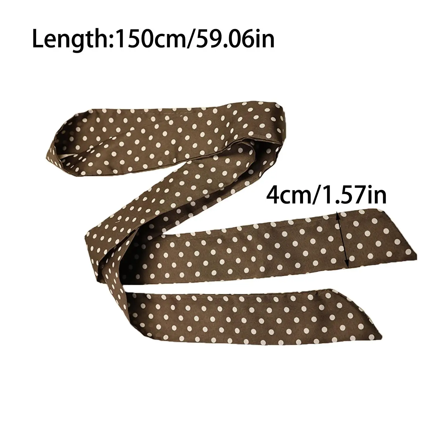 Fashion Dot Ribbon Silk Scarf Women Thin Neck Scarves Lady Small Shawls Bandana Narrow Female Neckerchief Dress Accessories