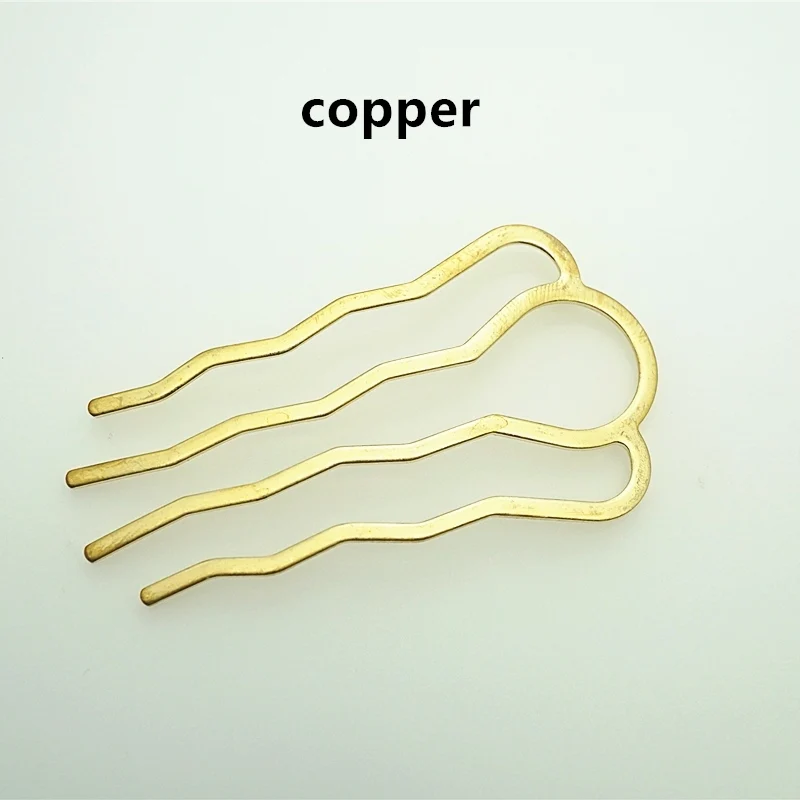 6 Pcs/lot 4-tooth Hair Comb, Metal Hair Stick, Hair Fork, Hair Accessories, Hair Jewelry, Barrette Hair Combs Blank Base
