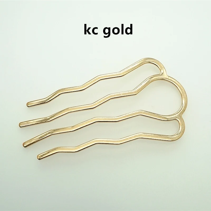 6 Pcs/lot 4-tooth Hair Comb, Metal Hair Stick, Hair Fork, Hair Accessories, Hair Jewelry, Barrette Hair Combs Blank Base