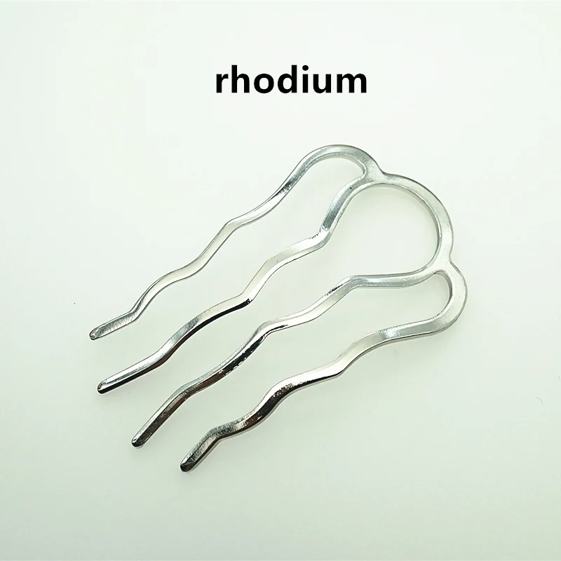 6 Pcs/lot 4-tooth Hair Comb, Metal Hair Stick, Hair Fork, Hair Accessories, Hair Jewelry, Barrette Hair Combs Blank Base