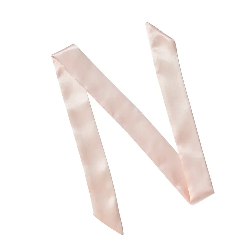 Red Scarf Long Imitation Silk Satin Ribbon Hairbands Women Neck Wrap Kerchief Foulard Narrow Small Bag Handle Scarves Tie