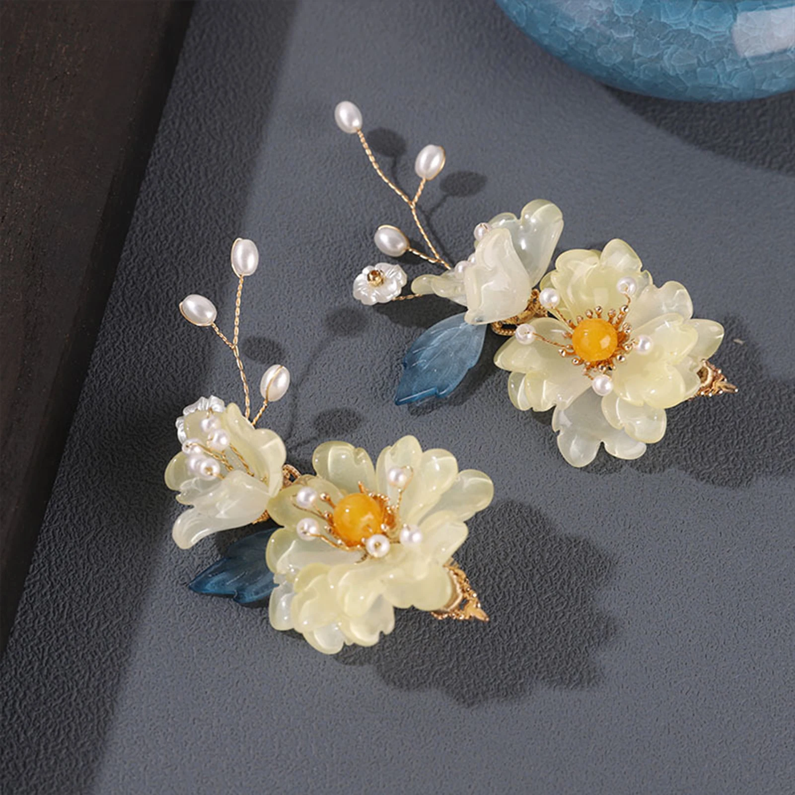 1Pair Chinese Wind Hairpin Hanfu Hair Accessories Retro Dress Headdress Long Butterfly Tassel Hairpin Accessories Jewelry.