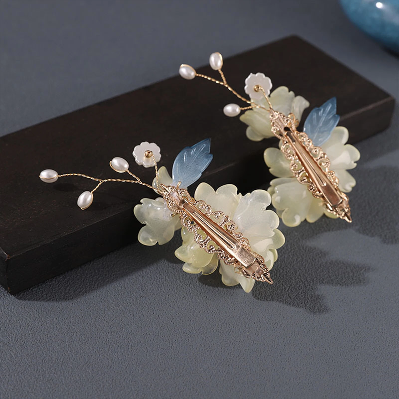 1Pair Chinese Wind Hairpin Hanfu Hair Accessories Retro Dress Headdress Long Butterfly Tassel Hairpin Accessories Jewelry.