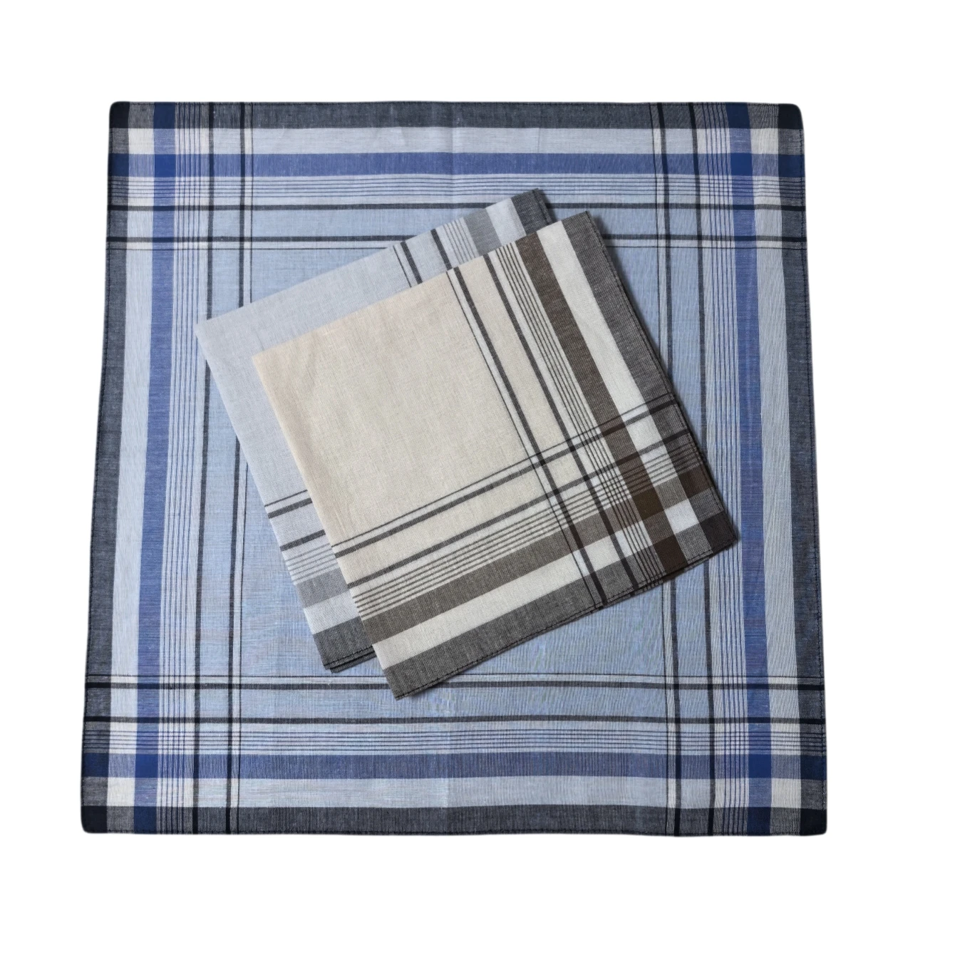 3-18PCS Vintage Satin Cotton Handkerchiefs 38cm Classic Soft Sweat Wicking Thin Version for Home Decor And Elderly Gift