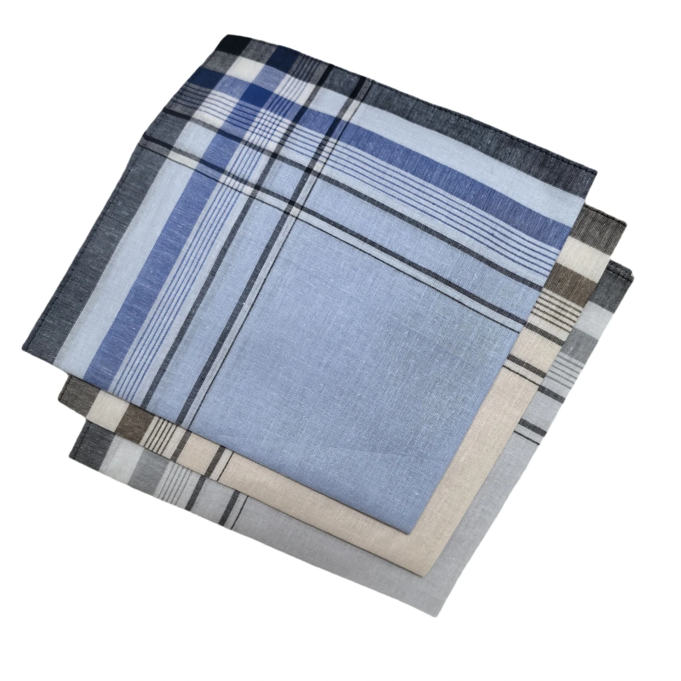 3-18PCS Vintage Satin Cotton Handkerchiefs 38cm Classic Soft Sweat Wicking Thin Version for Home Decor And Elderly Gift