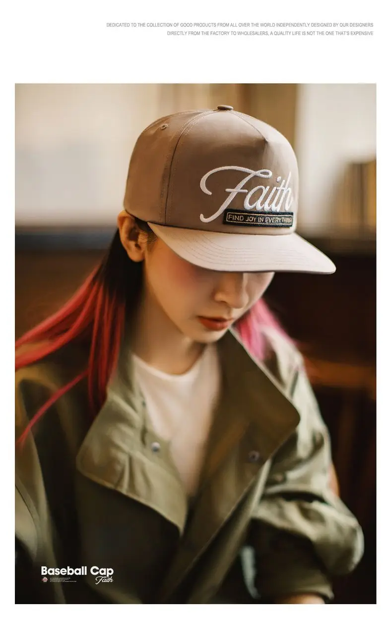 Maden Hip-Hop Embroidered Letter Baseball Cap Unisex Round Top Flat Brim Hat Casual Sun Hat for Streetwear and Vintage Style
