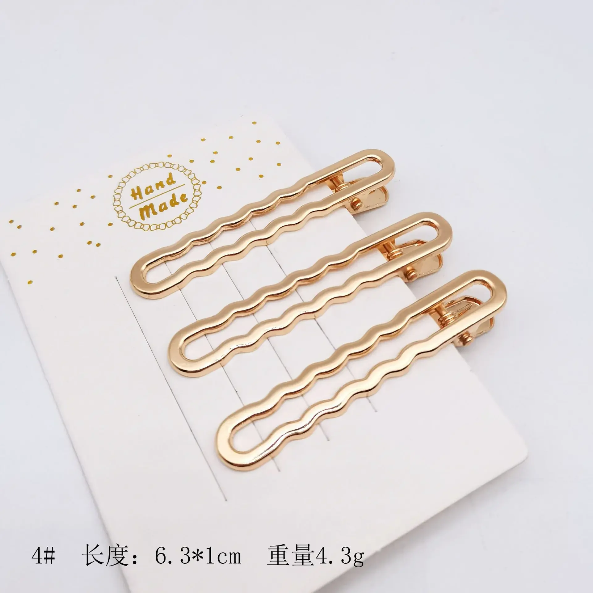 3Pcs/set Korean Metal Hairpins for Women Simple Hollow Out Bangs Side Clips Gold Color Hairgrip Broken Hair Accessories Headwear