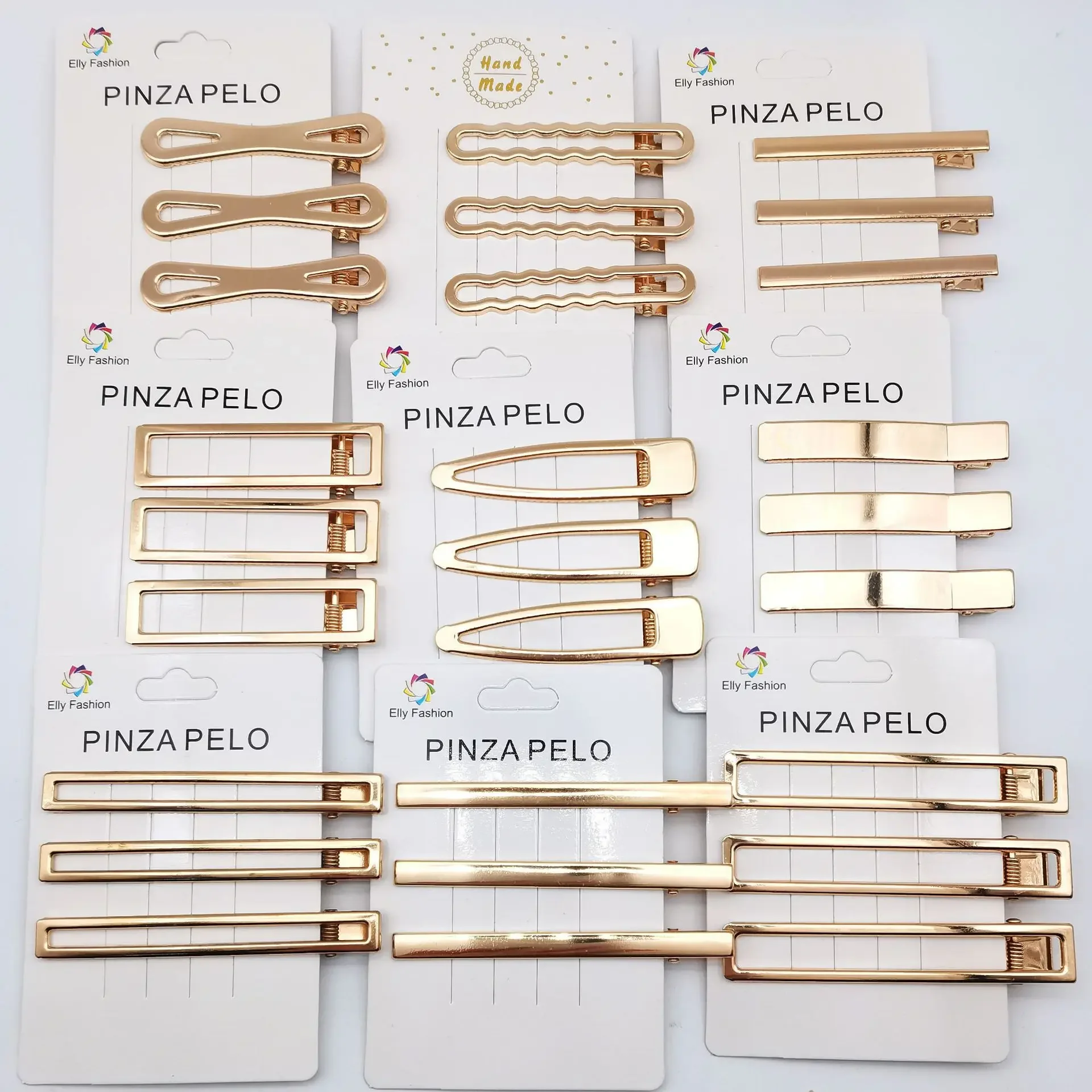 3Pcs/set Korean Metal Hairpins for Women Simple Hollow Out Bangs Side Clips Gold Color Hairgrip Broken Hair Accessories Headwear