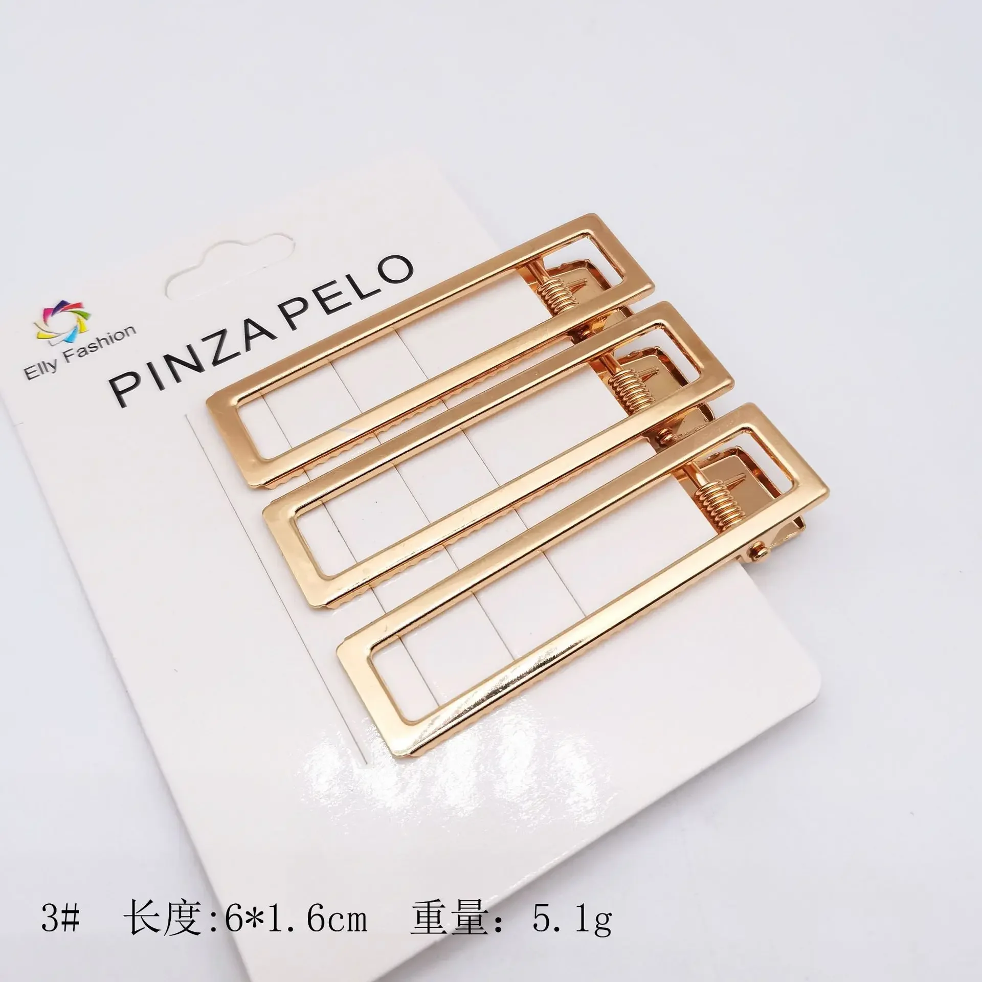 3Pcs/set Korean Metal Hairpins for Women Simple Hollow Out Bangs Side Clips Gold Color Hairgrip Broken Hair Accessories Headwear