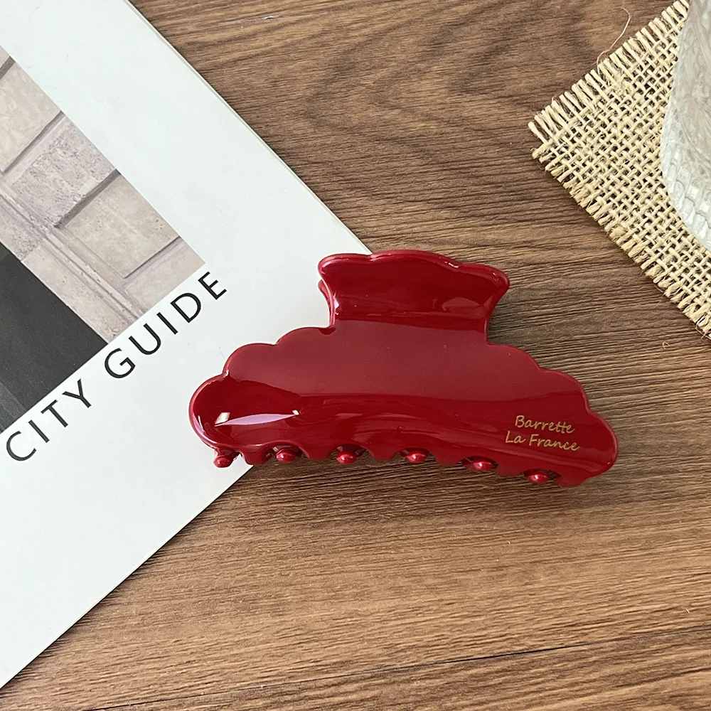 1pc New Retro Acetic Acid Grip Clip Women's Half Hair Shark Clip Medium Hair Clip Temperament Hair Clip Headpiece