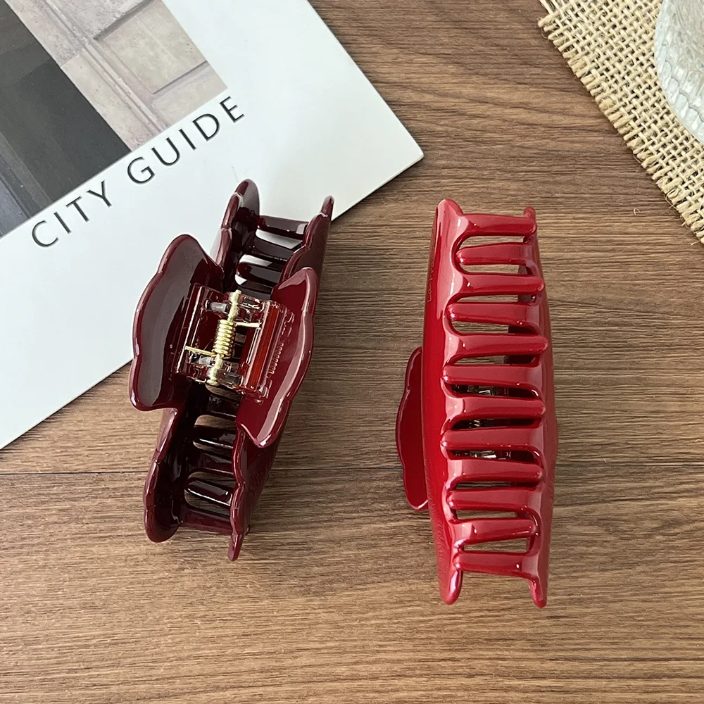 1pc New Retro Acetic Acid Grip Clip Women's Half Hair Shark Clip Medium Hair Clip Temperament Hair Clip Headpiece