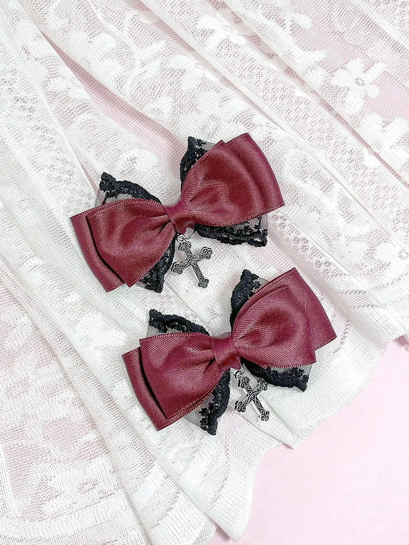 2pcs/set Dark Gothic style women's hair accessory hair clip