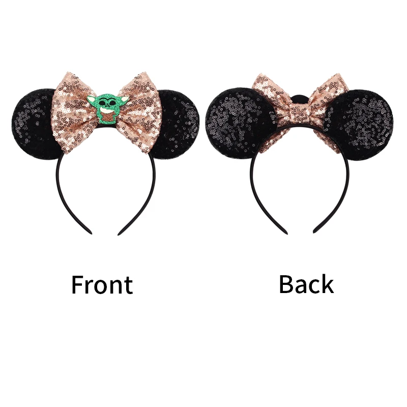 Fashion Classic Leopard Pattern Mickey Mouse Ears Headband 5"Bow Hairband Girls Women Festival Party DIY Hair Accessories Gifts