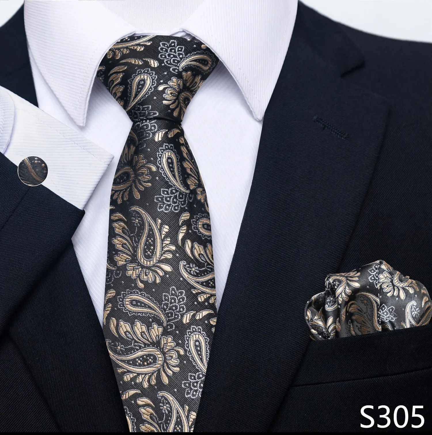 Brand Fashion 8 cm Tie Pocket Squares Set Wedding Present Necktie Suit Accessories Fit Formal Party Holiday Gift
