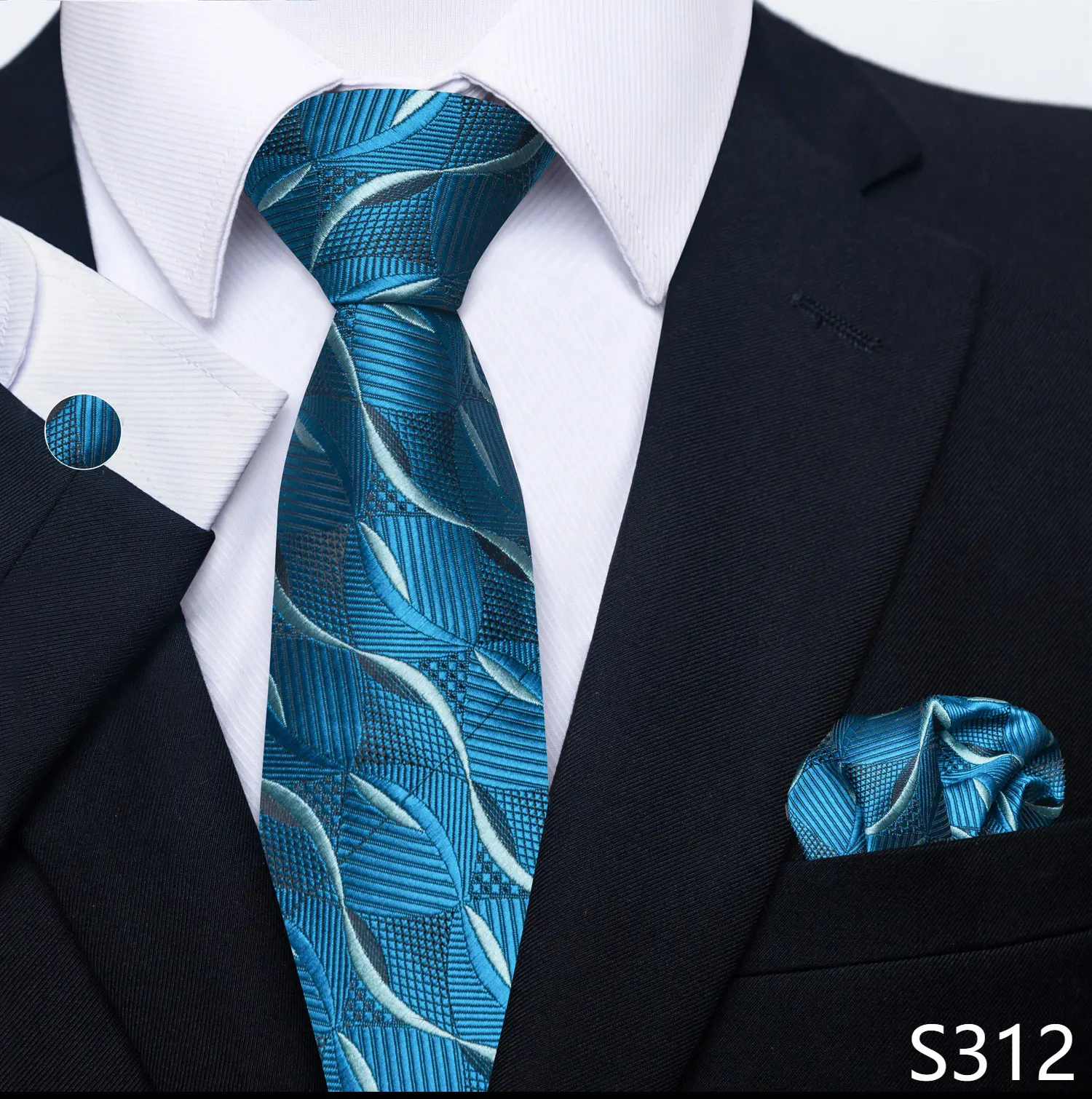 Brand Fashion 8 cm Tie Pocket Squares Set Wedding Present Necktie Suit Accessories Fit Formal Party Holiday Gift