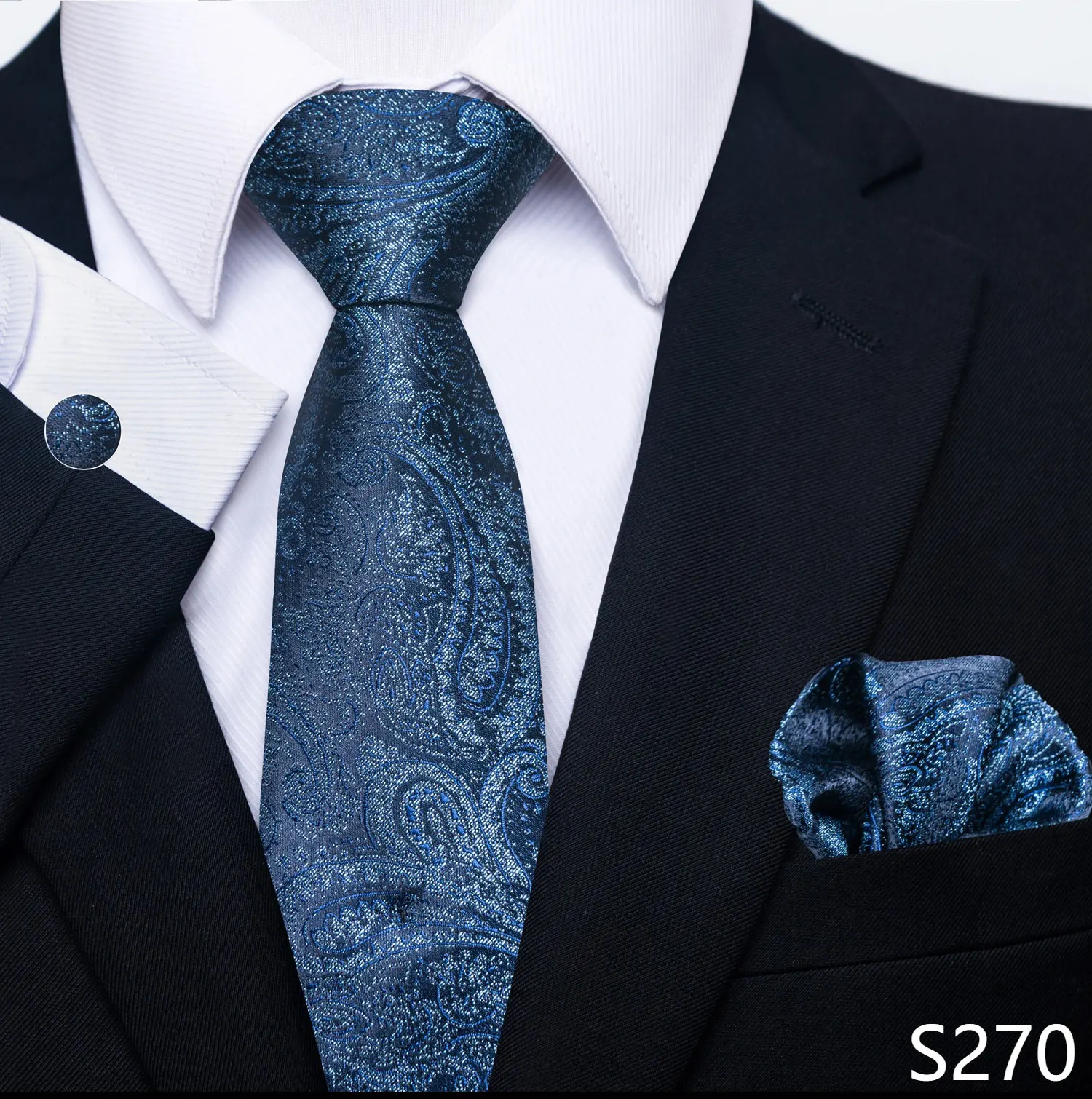 Brand Fashion 8 cm Tie Pocket Squares Set Wedding Present Necktie Suit Accessories Fit Formal Party Holiday Gift