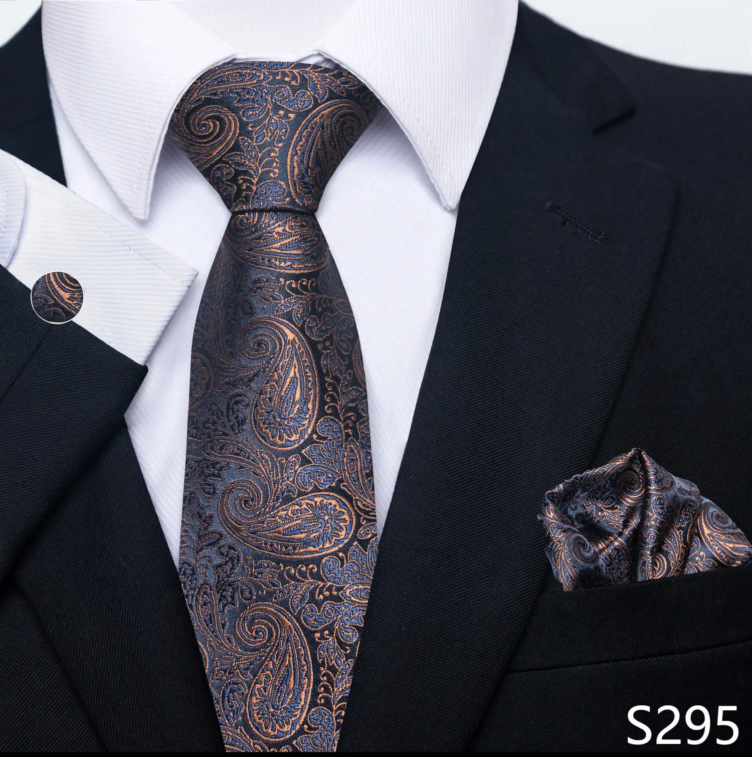 Brand Fashion 8 cm Tie Pocket Squares Set Wedding Present Necktie Suit Accessories Fit Formal Party Holiday Gift