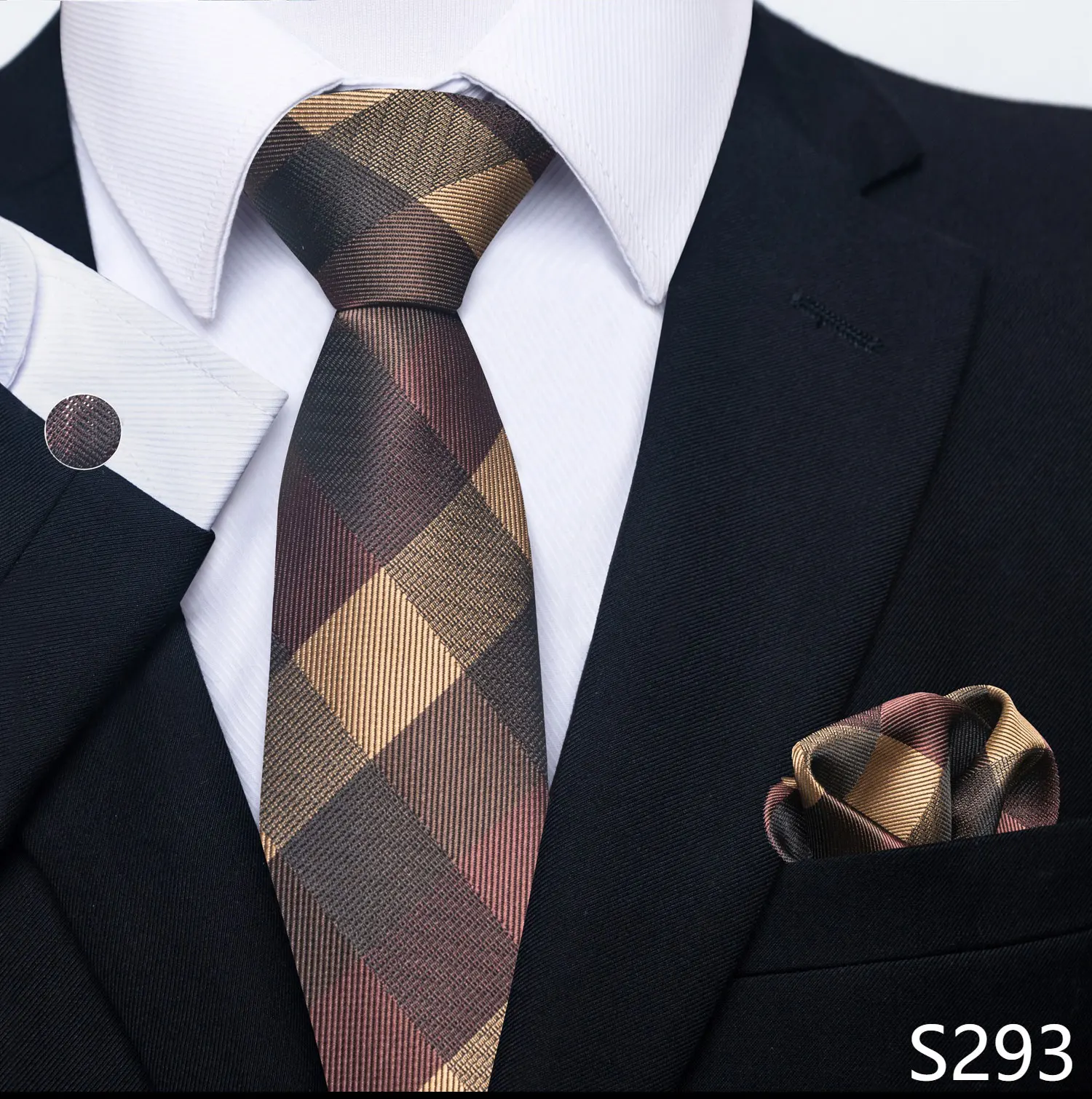 Brand Fashion 8 cm Tie Pocket Squares Set Wedding Present Necktie Suit Accessories Fit Formal Party Holiday Gift