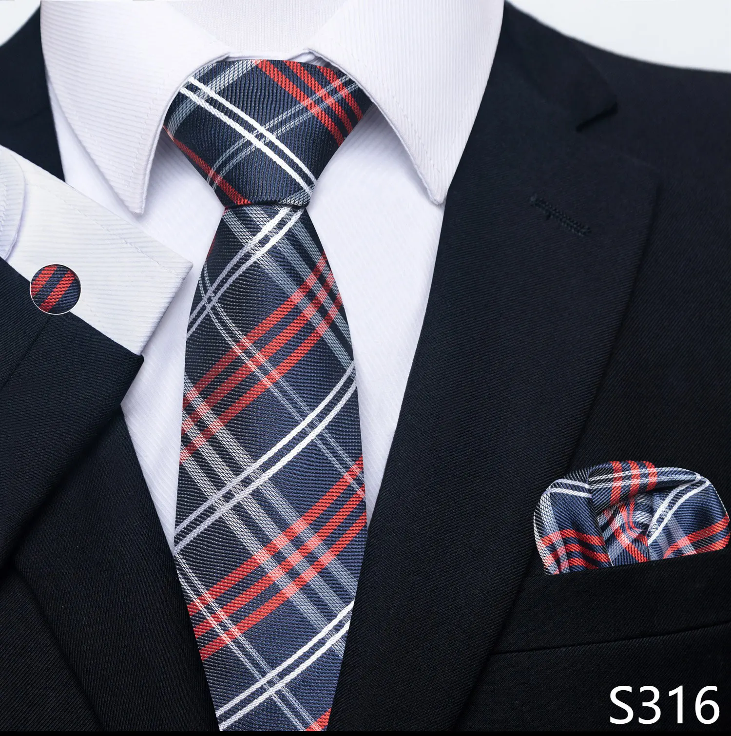 Brand Fashion 8 cm Tie Pocket Squares Set Wedding Present Necktie Suit Accessories Fit Formal Party Holiday Gift