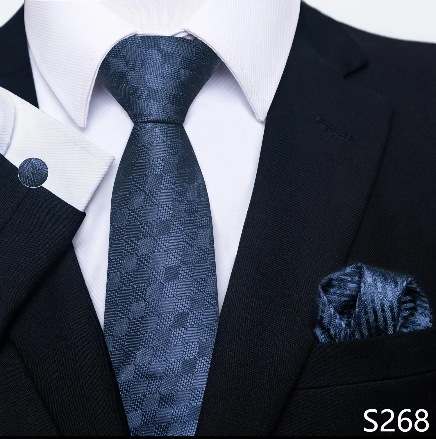 Brand Fashion 8 cm Tie Pocket Squares Set Wedding Present Necktie Suit Accessories Fit Formal Party Holiday Gift