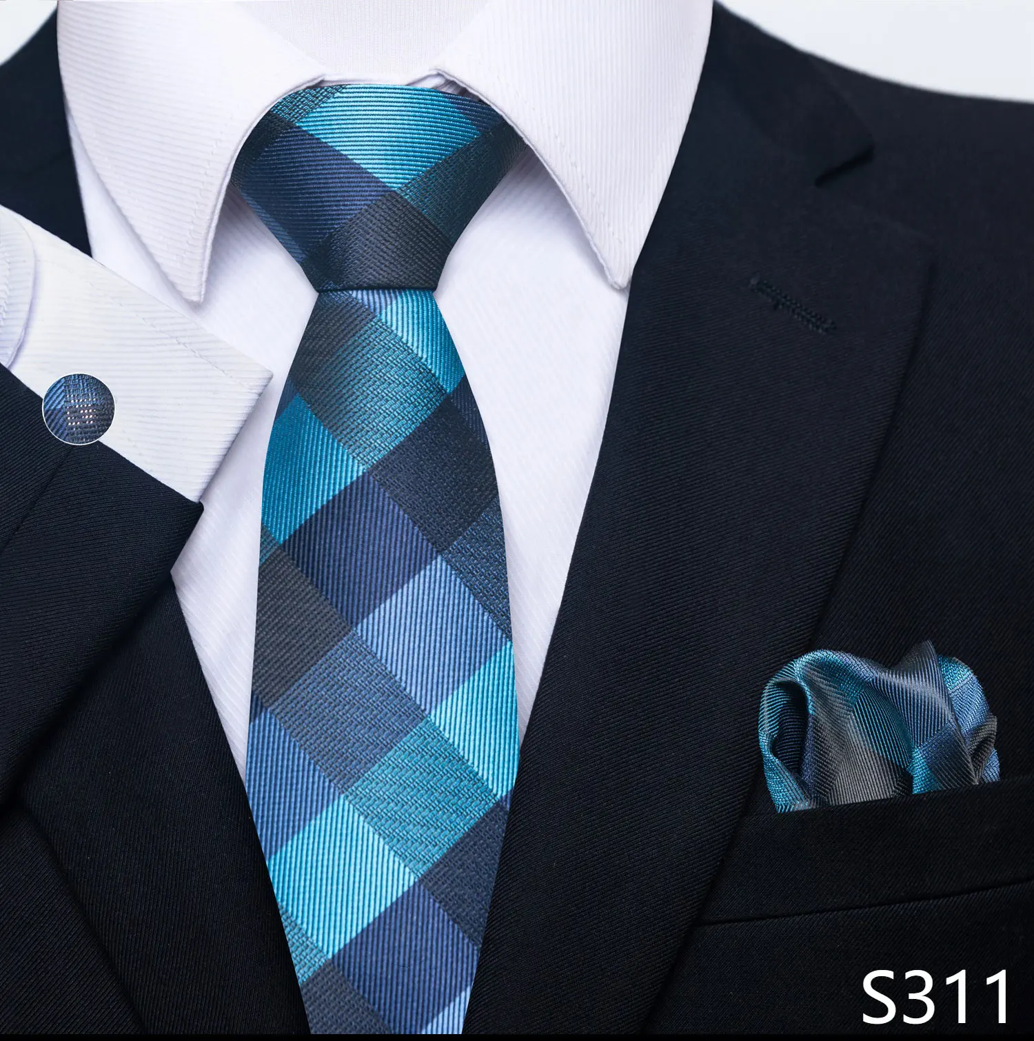 Brand Fashion 8 cm Tie Pocket Squares Set Wedding Present Necktie Suit Accessories Fit Formal Party Holiday Gift