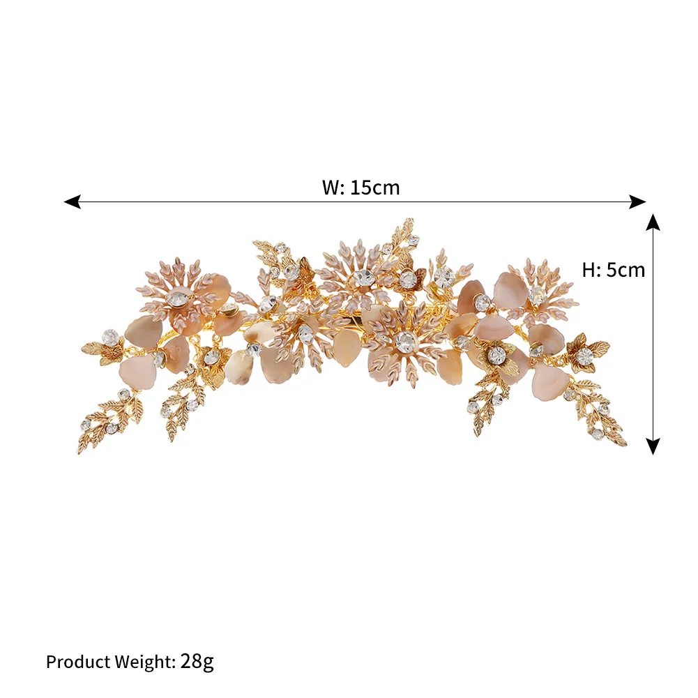 Luxury Metal Leaf Flower Hair Clip Elegant and Unique Women's Hair Jewelry Exquisite Alloy Hairpin Holiday Gift
