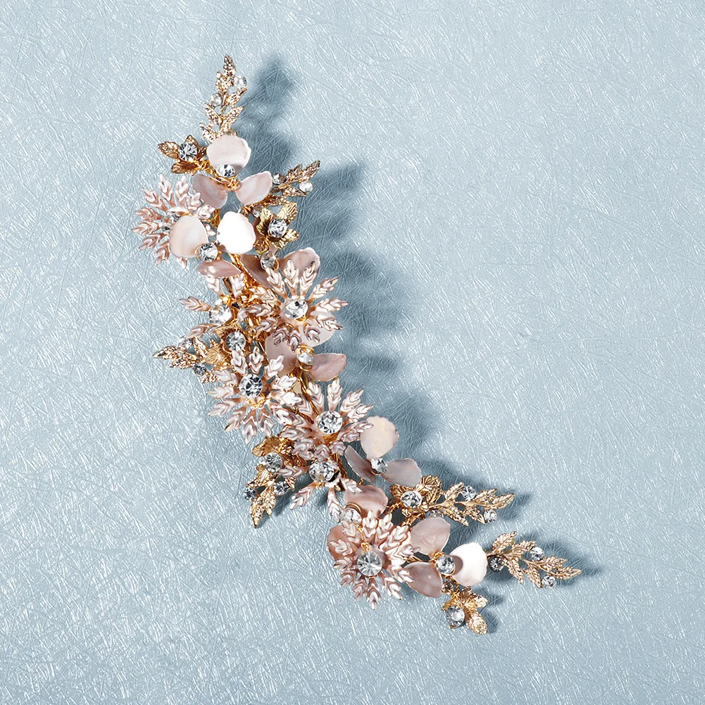 Luxury Metal Leaf Flower Hair Clip Elegant and Unique Women's Hair Jewelry Exquisite Alloy Hairpin Holiday Gift
