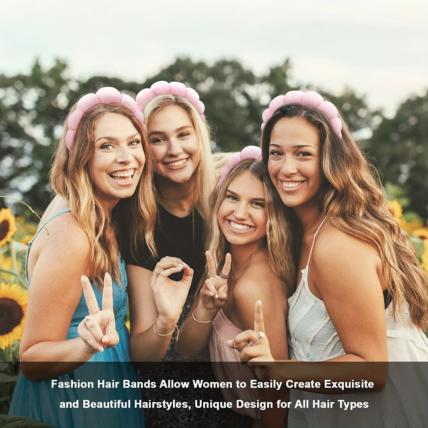 3PCS/SET Ladies Floral Headband Moisture-Proof Wristband SPA Face Wash Makeup Use Travel Holiday Ladies Gift