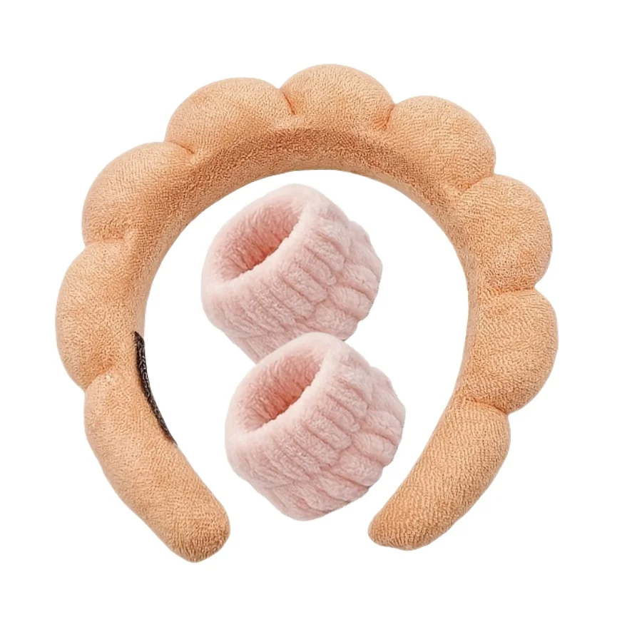 3PCS/SET Ladies Floral Headband Moisture-Proof Wristband SPA Face Wash Makeup Use Travel Holiday Ladies Gift