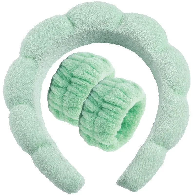 3PCS/SET Ladies Floral Headband Moisture-Proof Wristband SPA Face Wash Makeup Use Travel Holiday Ladies Gift