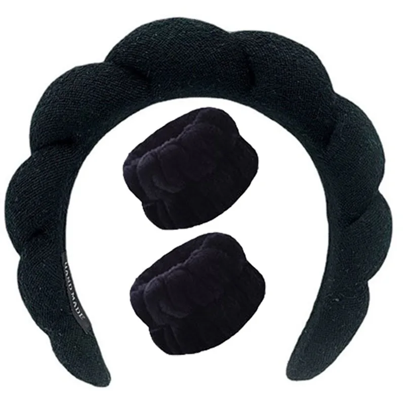 3PCS/SET Ladies Floral Headband Moisture-Proof Wristband SPA Face Wash Makeup Use Travel Holiday Ladies Gift