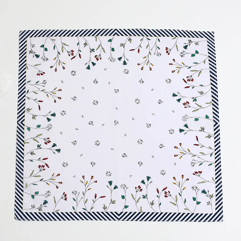 3-Pack of Elegant Handkerchiefs for Women, Pure Cotton Sweat-Wiping Handkerchiefs, Holiday Gifts, Wedding Supplies, Placemats