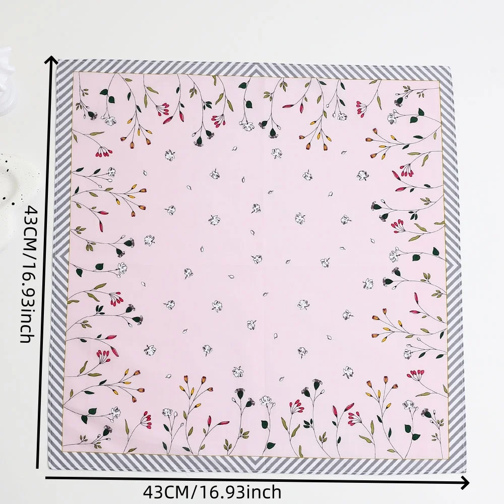3-Pack of Elegant Handkerchiefs for Women, Pure Cotton Sweat-Wiping Handkerchiefs, Holiday Gifts, Wedding Supplies, Placemats