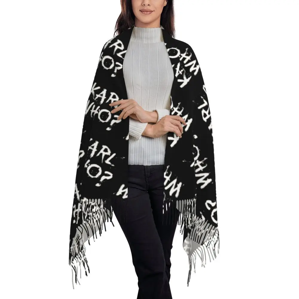 Custom Printed Karl Who Scarf Men Women Winter Warm Scarves Shawls Wraps