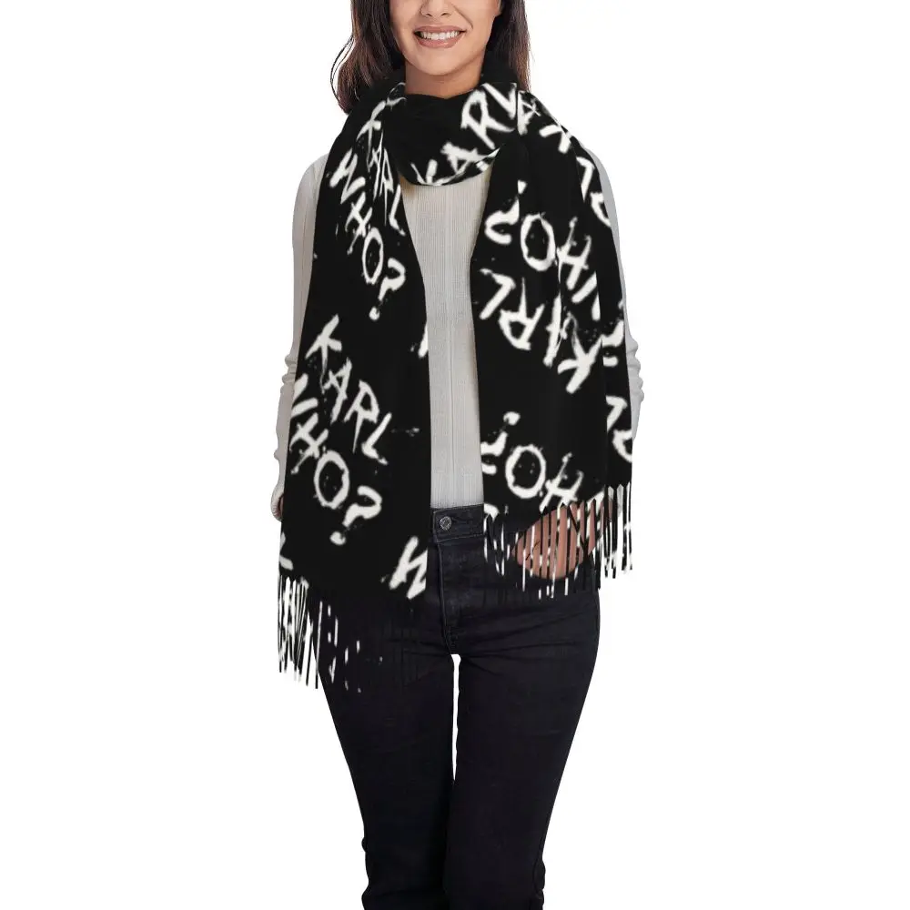 Custom Printed Karl Who Scarf Men Women Winter Warm Scarves Shawls Wraps