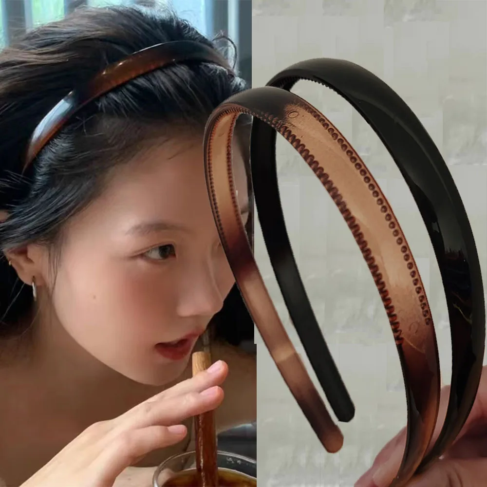 2pc European and American High Quality Black Hairbands Headbands for Women Girls Men Korean Sport Washface Hair Accessories Tool