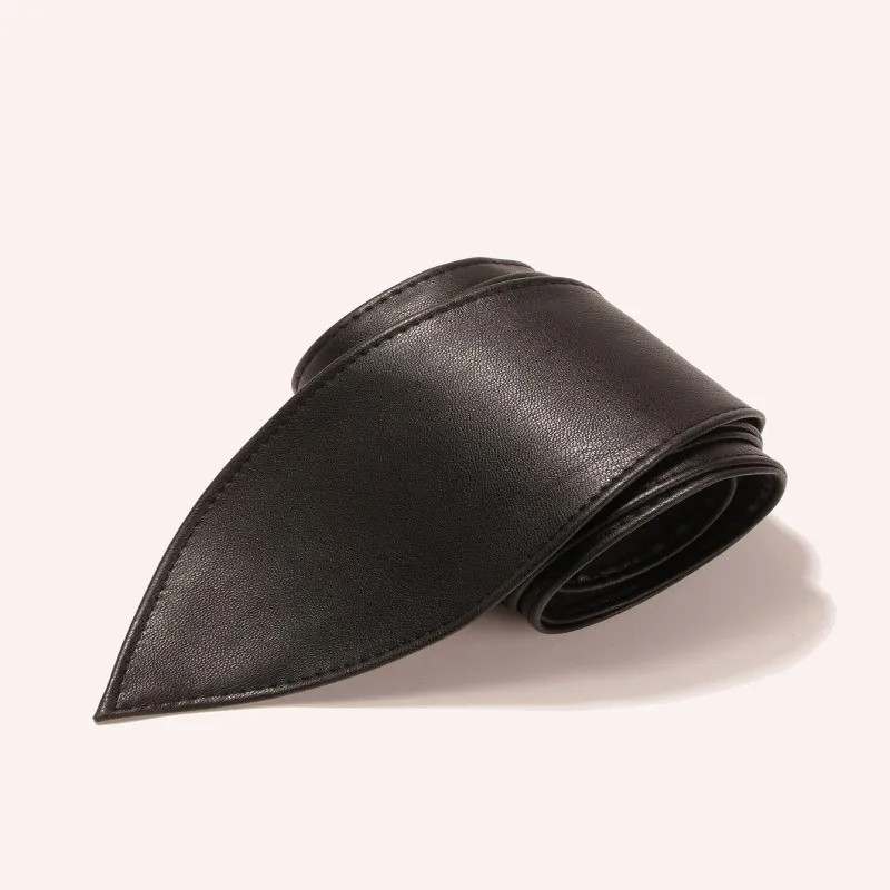 Ladies' Fashionable Wide Waistband, Elegant Bow Ribbon, Knotted Waistband, Leather Decorative Waistband